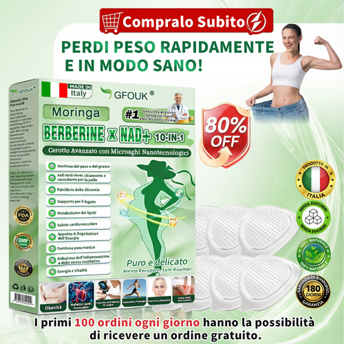 💖 Store Ufficiale | 🎉GFOUK® Moringa · Berberina × NAD+ Cerotto avanzato 10-in-1 con microneedle nano  🕒 Solo una volta al giorno 💖 Cambiamenti visibili già in 7 giorni