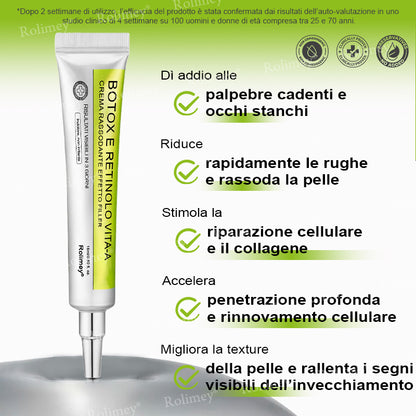 👨🏻‍⚕️ Rolimey® Crema Lifting Antirughe Effetto Botox & Retinolo Vita-A - Ultimo giorno di promozione: 70% di sconto|