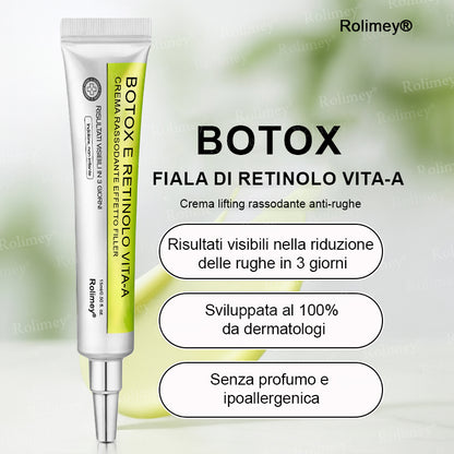👨🏻‍⚕️ Rolimey® Crema Lifting Antirughe Effetto Botox & Retinolo Vita-A - Ultimo giorno di promozione: 70% di sconto|