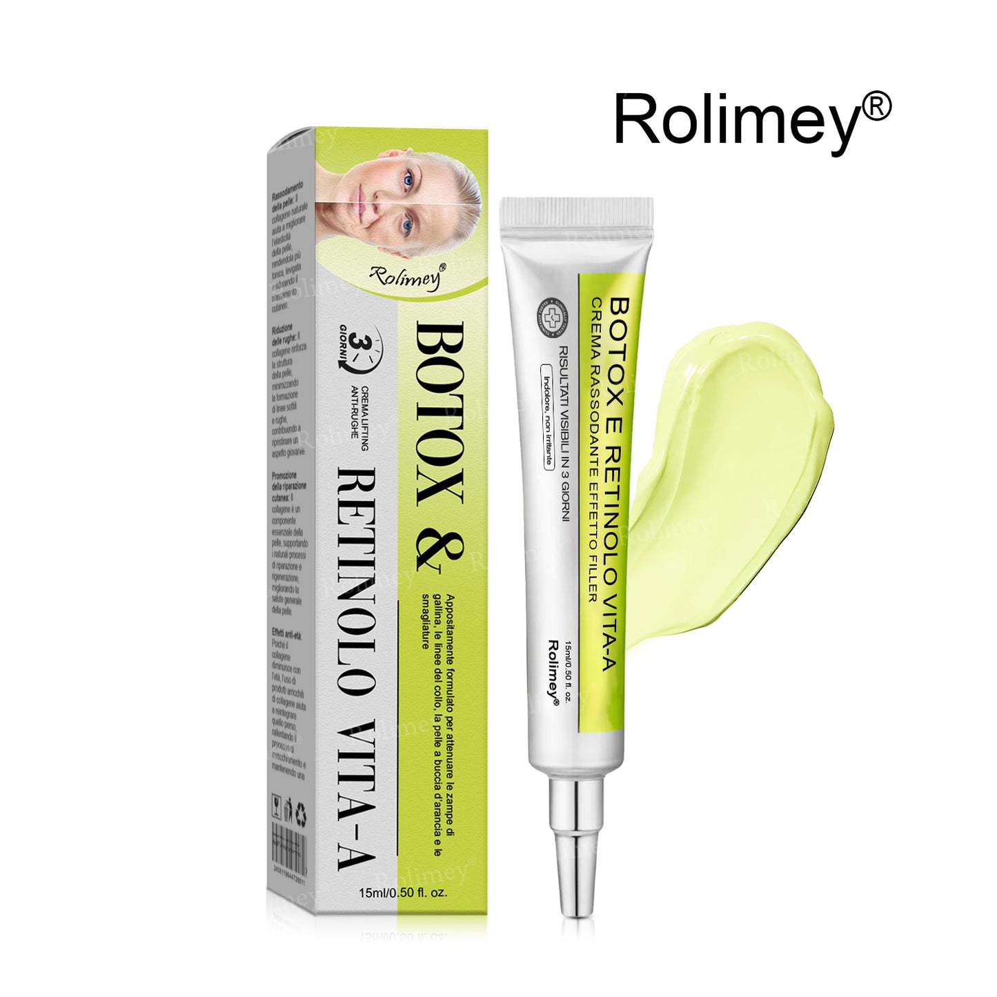 👨🏻‍⚕️ Rolimey® Crema Lifting Antirughe Effetto Botox & Retinolo Vita-A - Ultimo giorno di promozione: 70% di sconto|