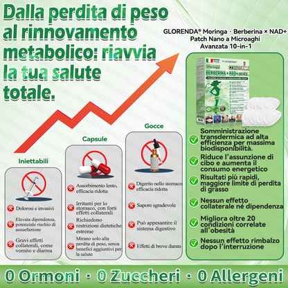 💖 Store Ufficiale | 🎉GFOUK® Moringa · Berberina × NAD+ Cerotto avanzato 10-in-1 con microneedle nano  🕒 Solo una volta al giorno 💖 Cambiamenti visibili già in 7 giorni