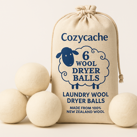 Cozycache Natural Fabric Softener Laundry Wool Dryer Balls