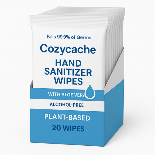Cozycache Plant Based Antibacterial Hand Wipes 20pcs (10packs)