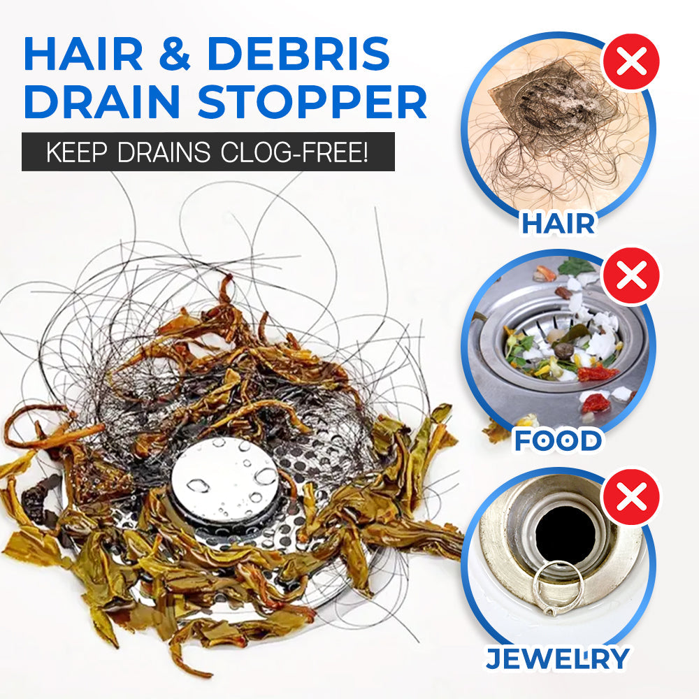 GFOUK™ Stainless Steel Washing Basin Anti-Clogging Anti-odor Pop-up Drain Stopper & Hair Catcher