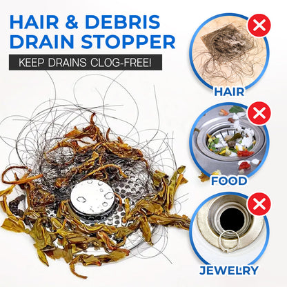 GFOUK™ Stainless Steel Washing Basin Anti-Clogging Anti-odor Pop-up Drain Stopper & Hair Catcher
