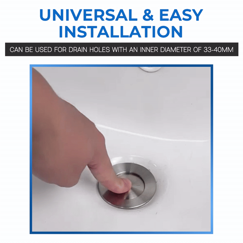 GFOUK™ Stainless Steel Washing Basin Anti-Clogging Anti-odor Pop-up Drain Stopper & Hair Catcher