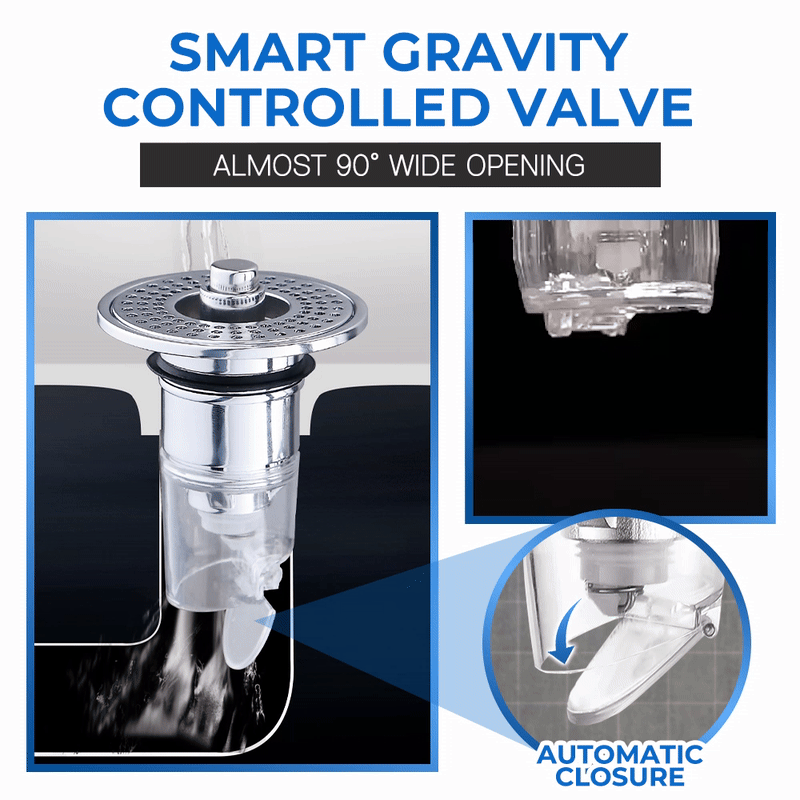 GFOUK™ Stainless Steel Washing Basin Anti-Clogging Anti-odor Pop-up Drain Stopper & Hair Catcher