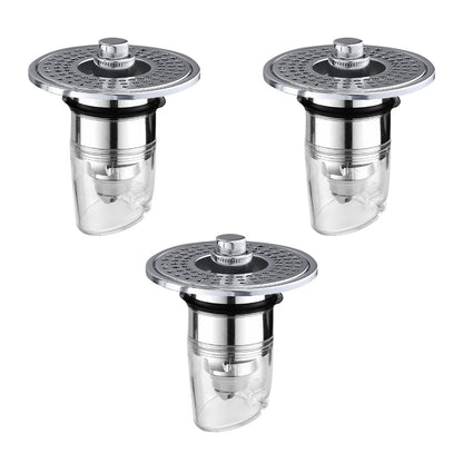 GFOUK™ Stainless Steel Washing Basin Anti-Clogging Anti-odor Pop-up Drain Stopper & Hair Catcher