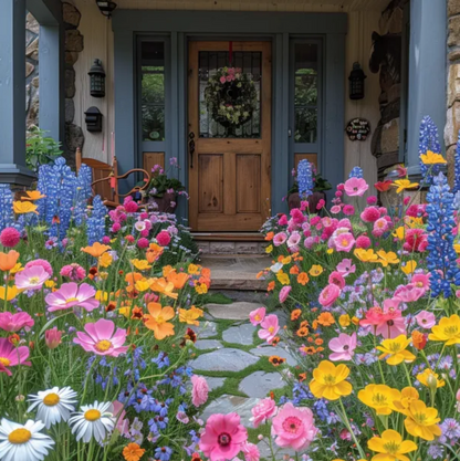 🌱GFOUK® 60+ Garden Flower Seeds🔥Growing into Shasta Daisy, Cornflower, Sunflower, Zinnia, Lavender - 70% OFF