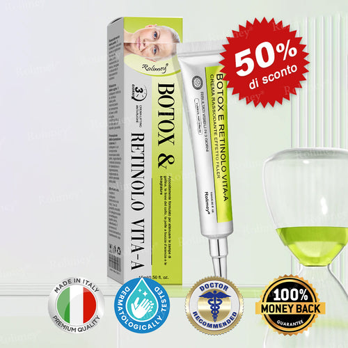 👨🏻‍⚕️ Rolimey® Crema Lifting Antirughe Effetto Botox & Retinolo Vita-A - Ultimo giorno di promozione: 70% di sconto|